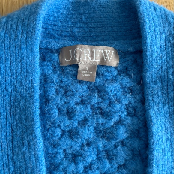 J. Crew Bright Blue Wool Long Cardigan - Picture 5 of 7
